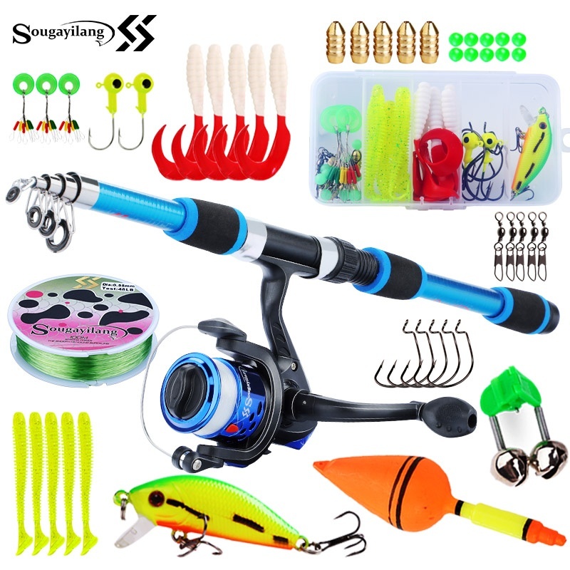 Saltwater Fishing Hook - Sougayilang-Ensemble complet de cannes à pêche