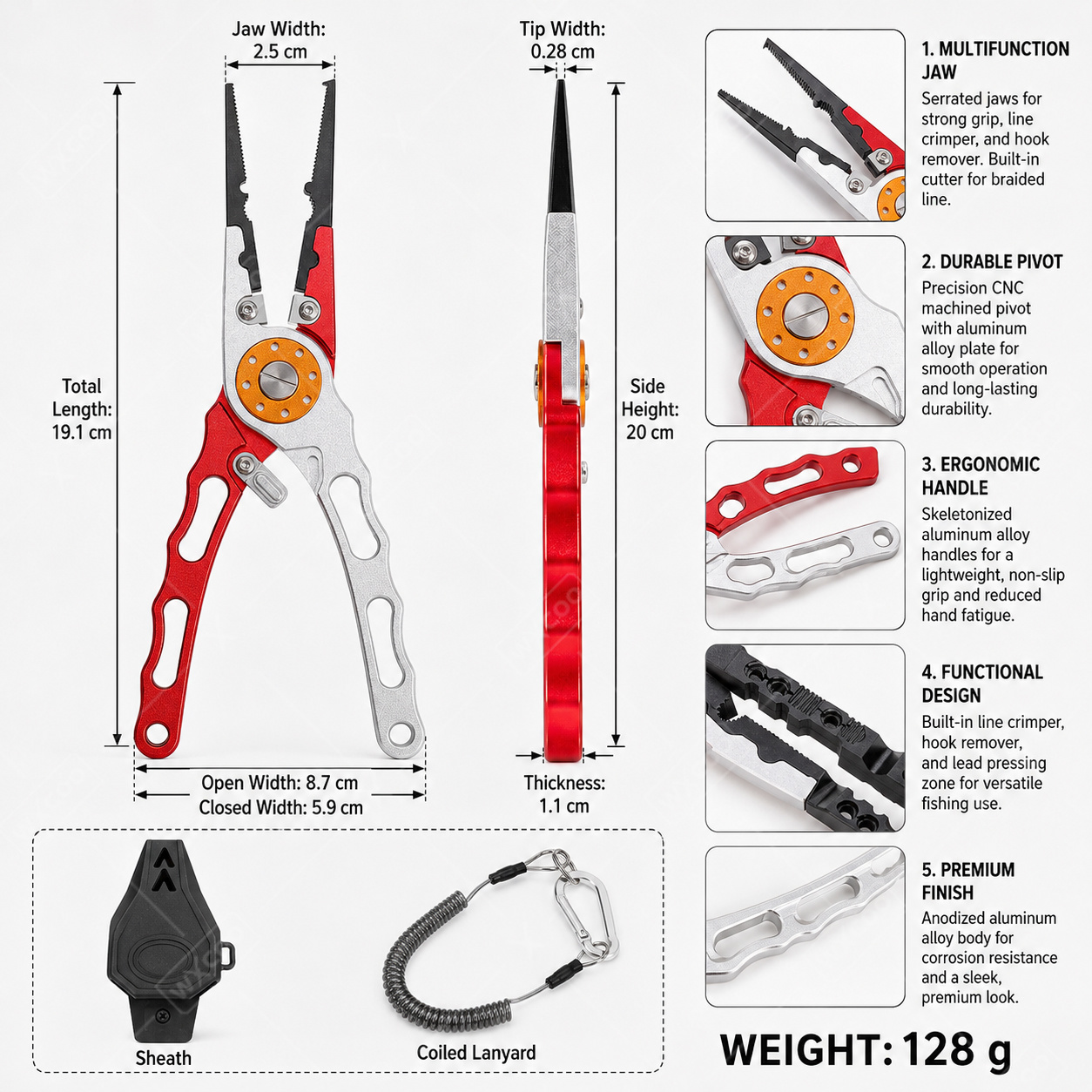 Pince à anneaux fendus WXCOO,  - Saltwater Fishing Hook avis et prix