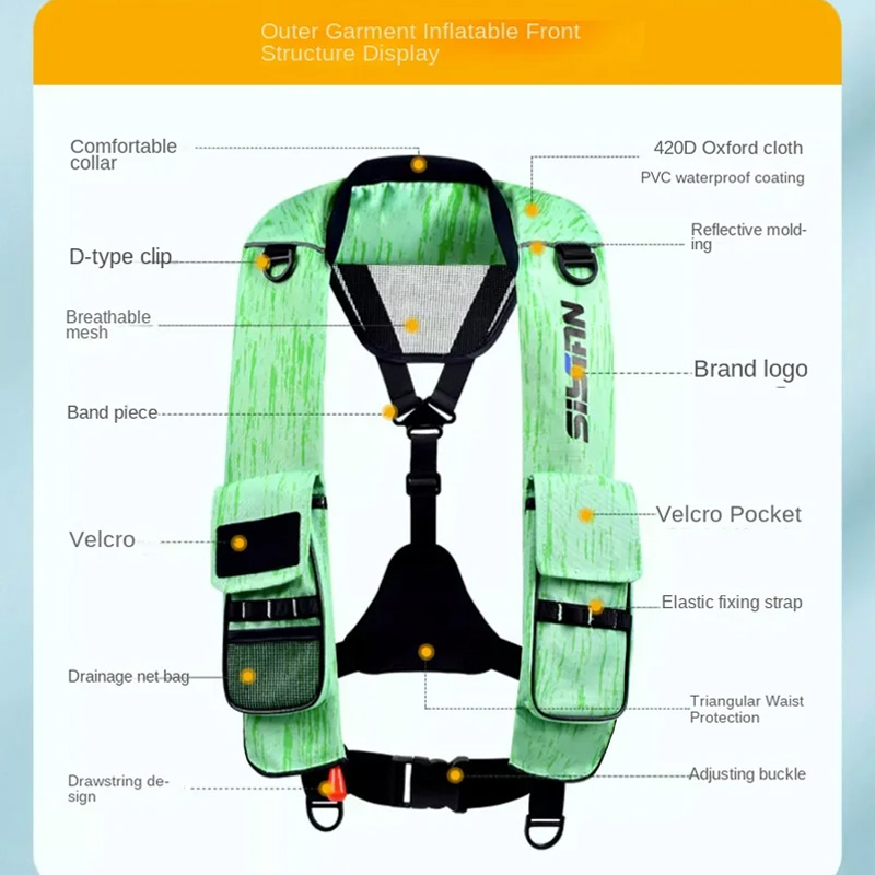 Luya-Gilet de Sauvetage Gonfla - Fishing Vest Jacket avis et prix