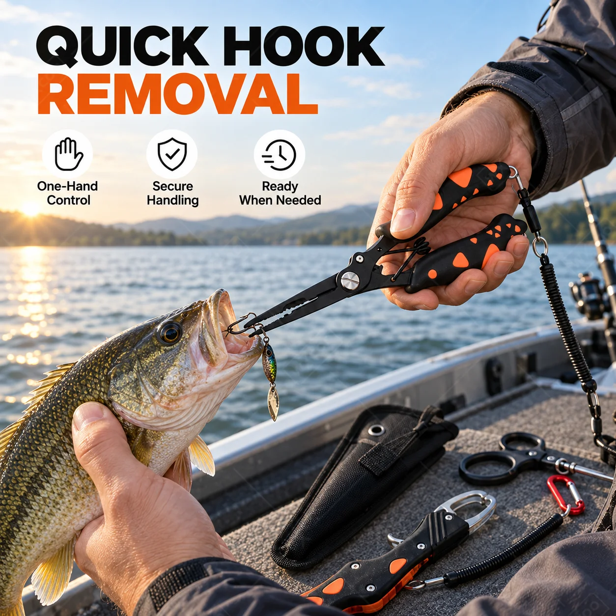 Pince de pêche robuste en acie - Saltwater Fishing Hook avis et prix